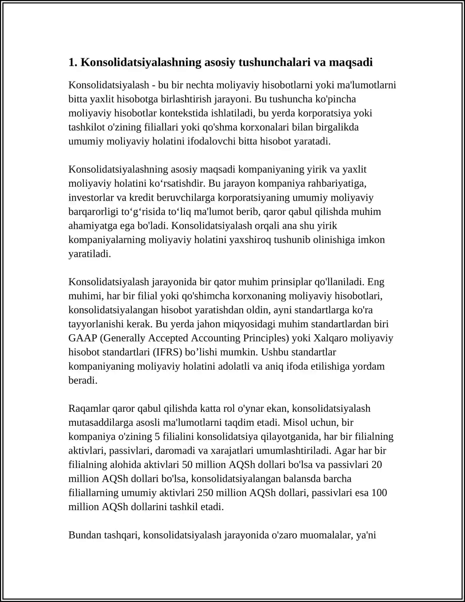 KONSOLIDACIYALASH ASOSLARINI HISOBGA OLISH STANDARTLARI 3