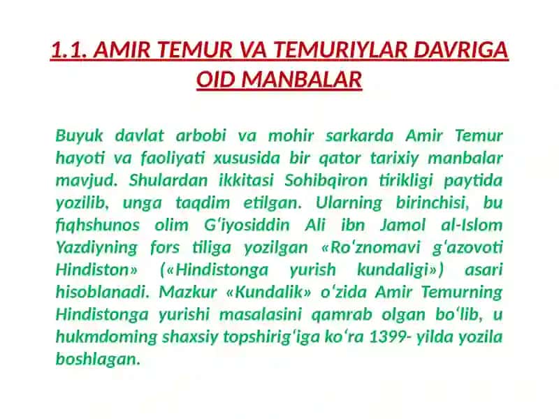 Amir Temur Buyuk Sarkarda va Davlat Arbob 3