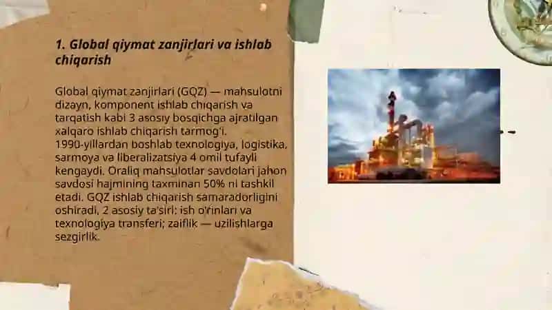 Ishlab chiqarishning global savdo tarmog'i 3