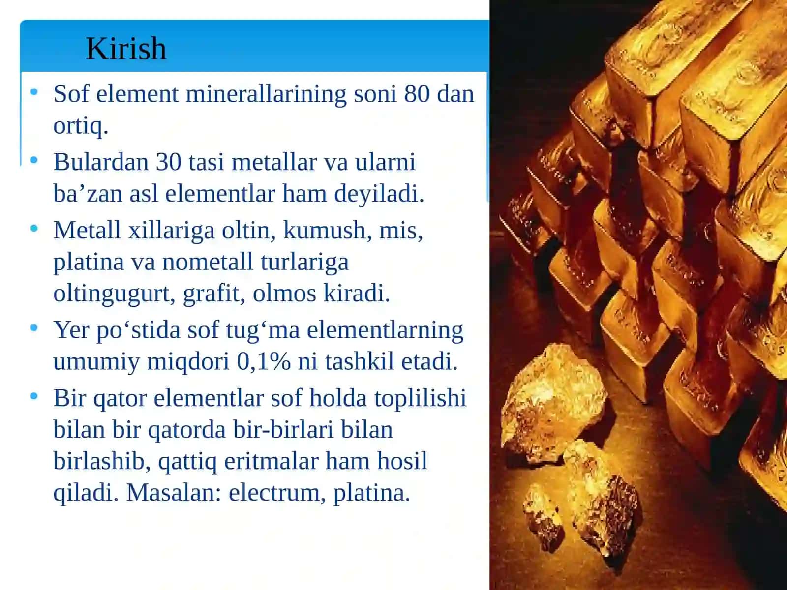 Sof tug’ma elementlar va intermetall birikmalar 3