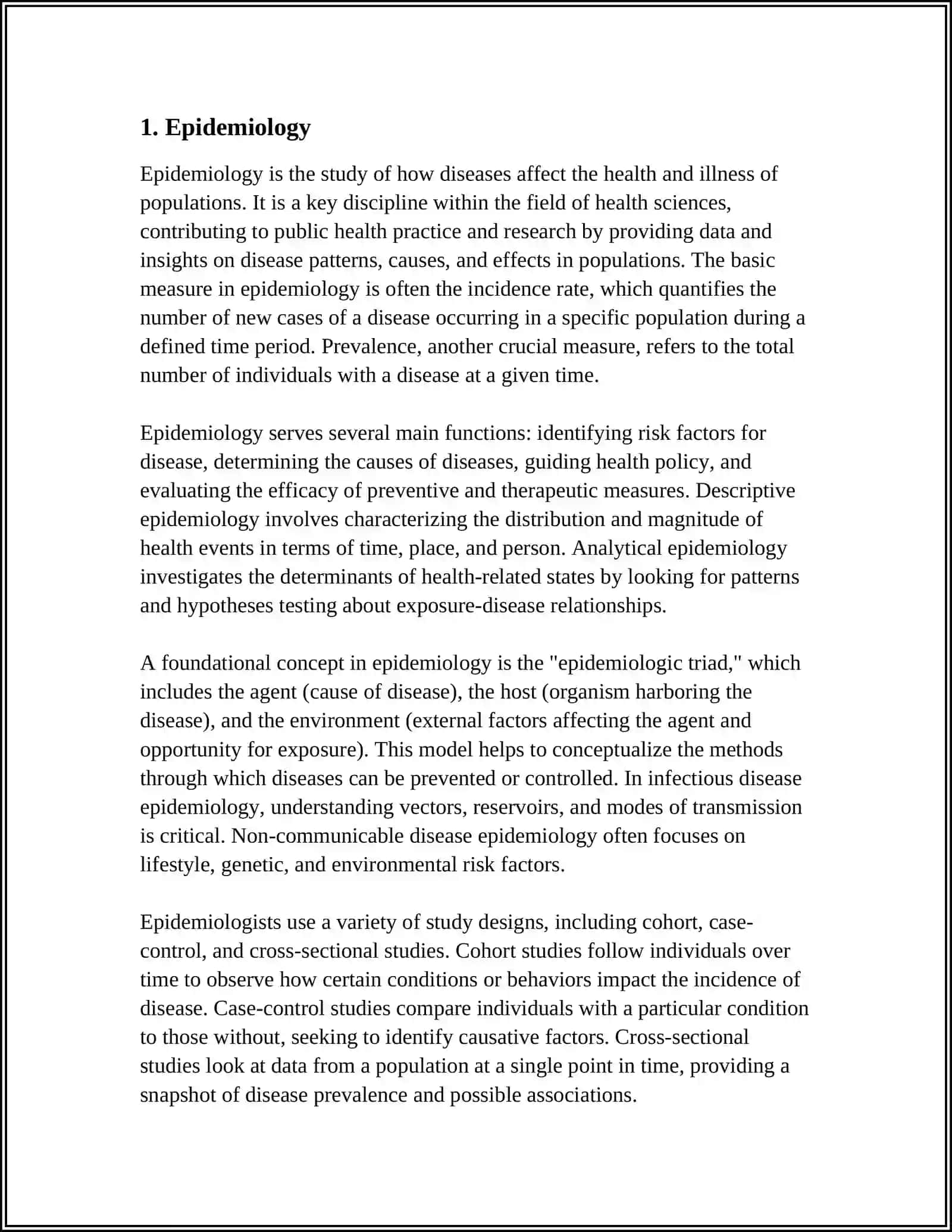 Epidemiology Studies 3