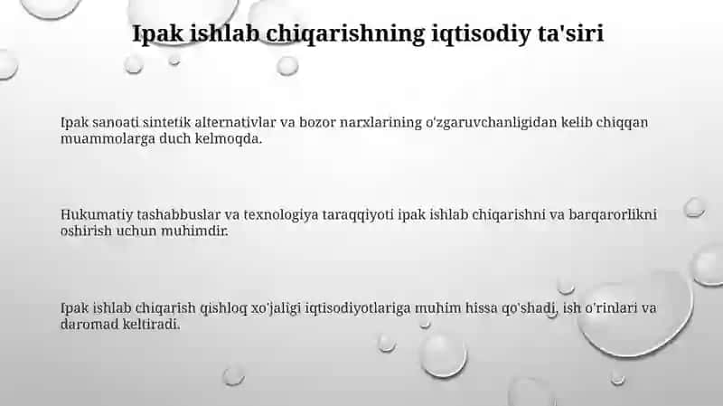 Ipakchilik holati: Qiyinchiliklar va imkoniyatlar 3