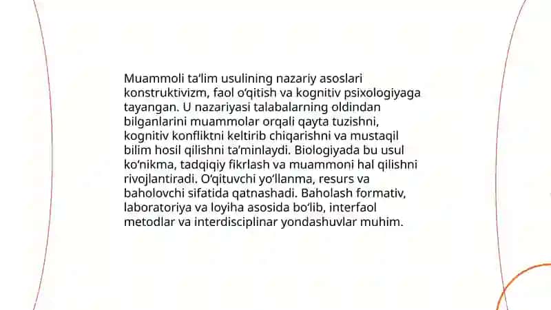 Biologiyani o‘qitishda muammoli ta‘lim usuli 3