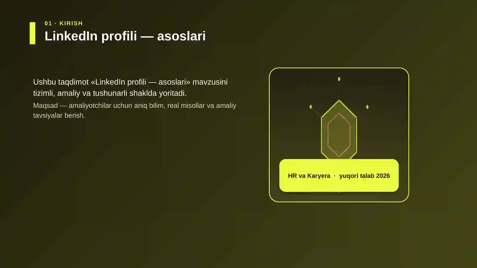 LinkedIn profili — asoslari 3