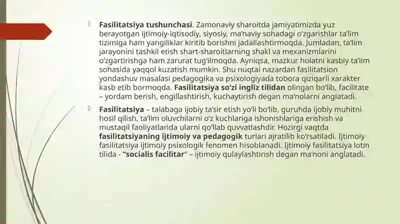 PEDAGOGIK TYUTORLIK, FASILITATORLIKQOBILIYATLARI ASOSIDA LOYIHAVIY FAOLIYATNI TASHKIL ETISH AMALIYOTI 3