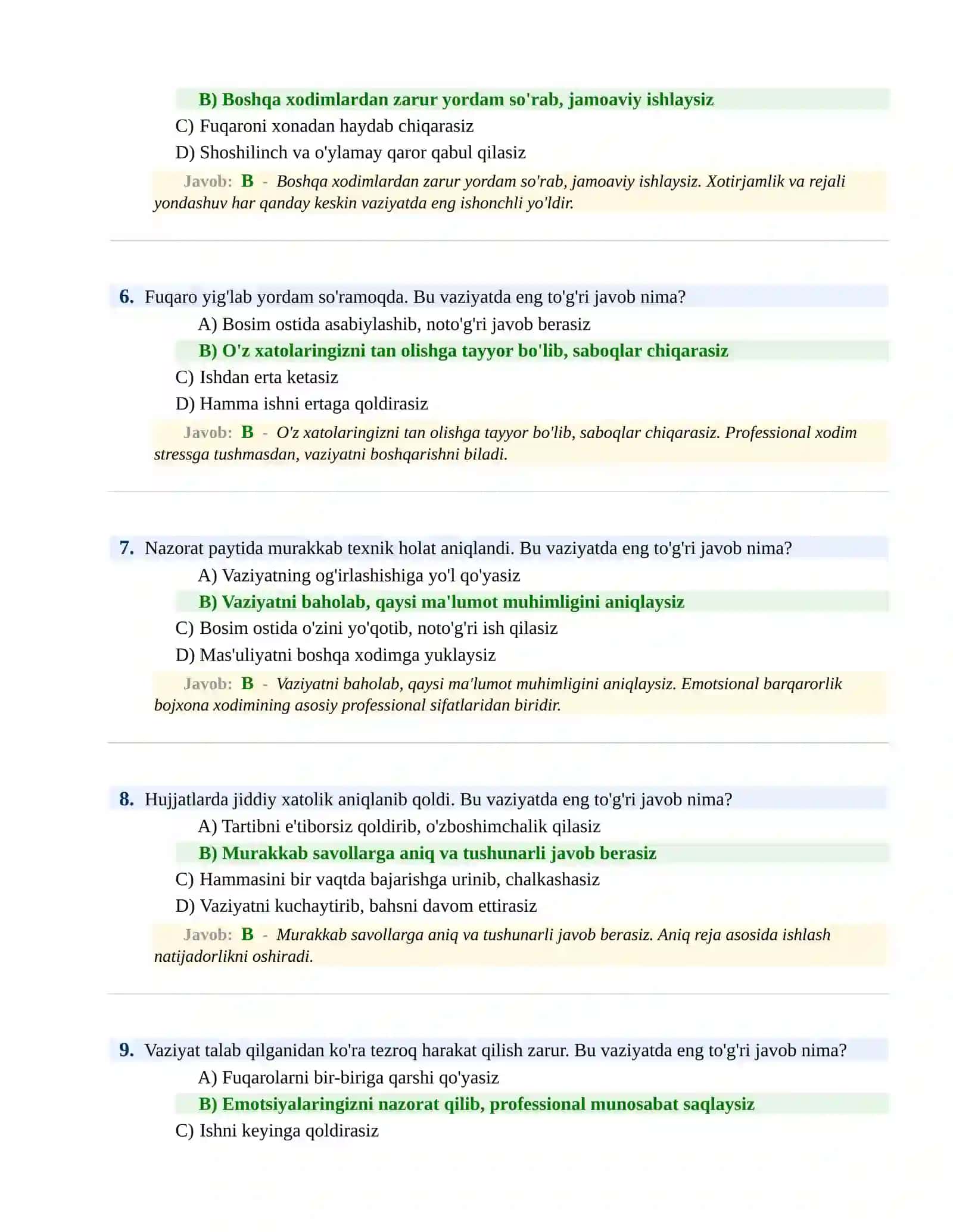BOJXONA XIZMATIGA ISHGA KIRISH PSIXOLOGIK SINOV Testlari 3