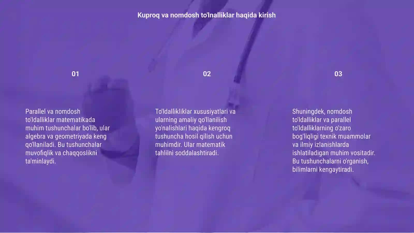 Parallel va nomdosh tolnalliklar 3