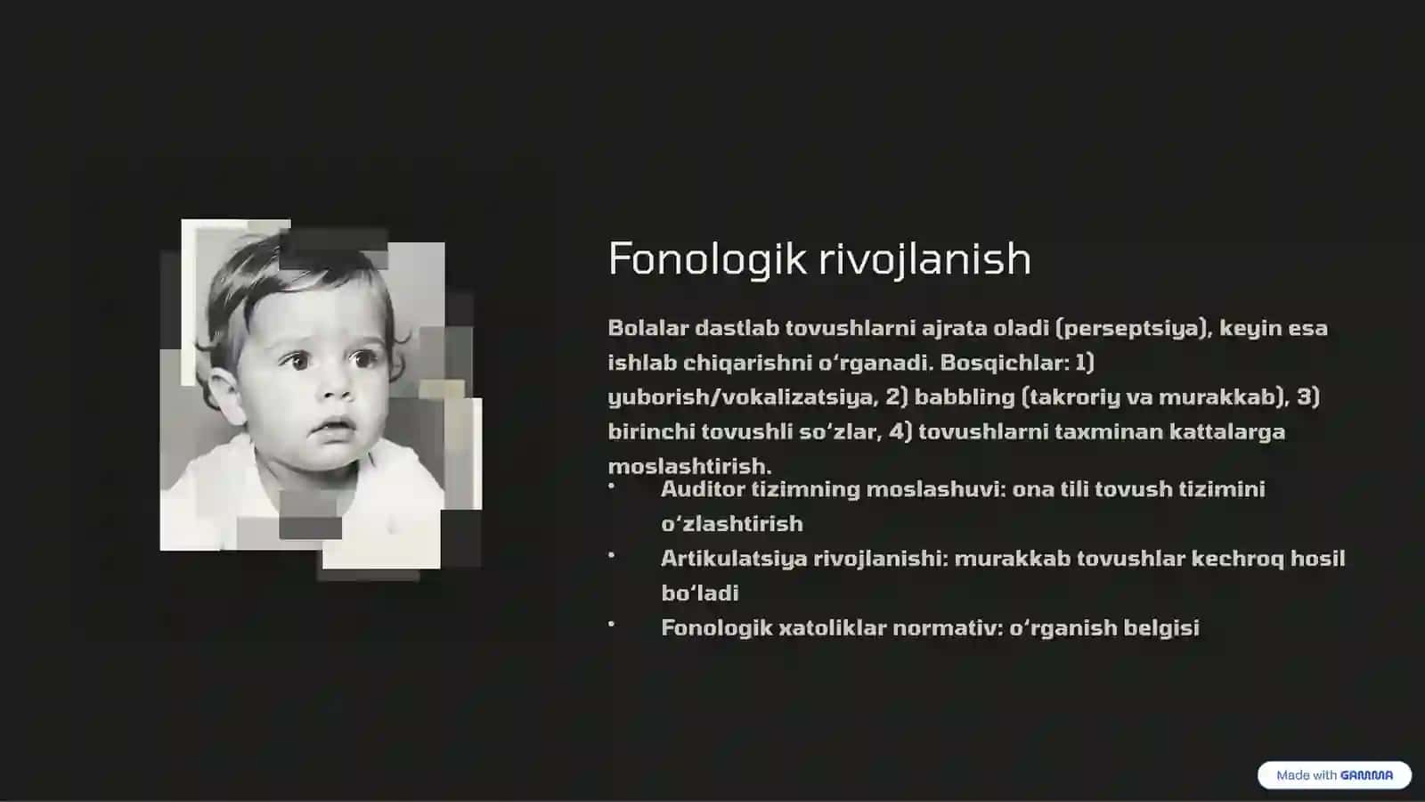Psixolingvistika: Bolalar Tilining Ilk Rivojlanish Davri 3