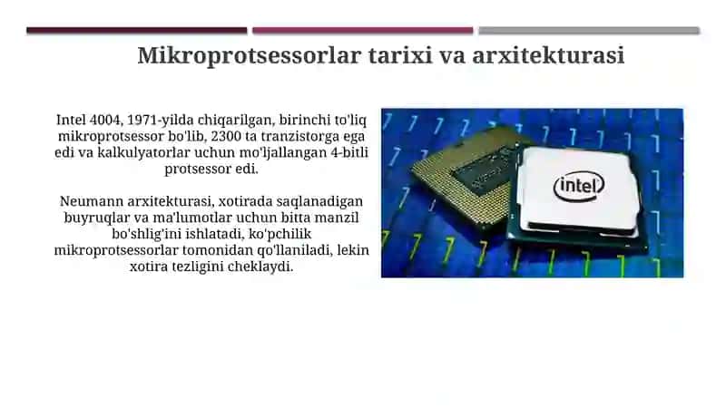 Mikroprotsessorlar 3