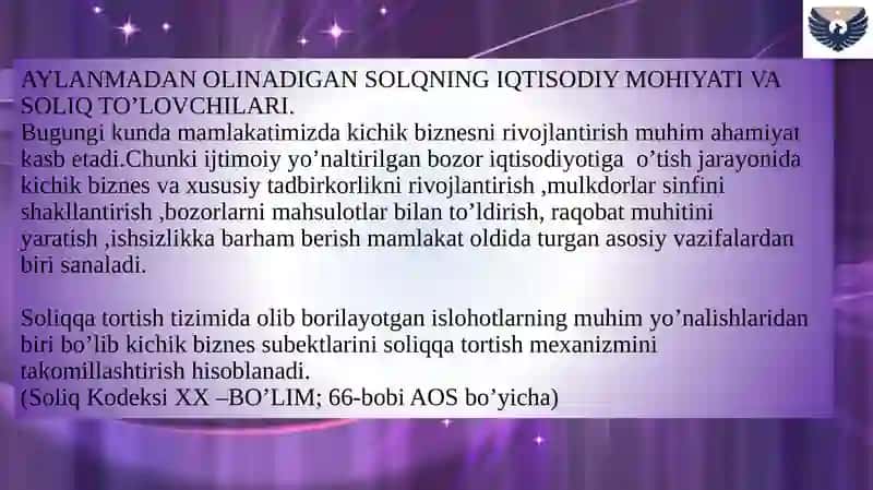 Aylanmadan olinadigan soliq 3