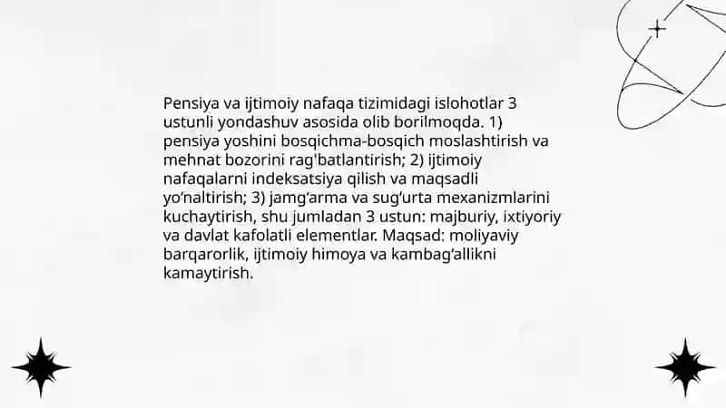 O'zbekistonda ijtimoiy sohada amalga oshirilayotgan o'zgarishlar mazmun va mohiyati 3