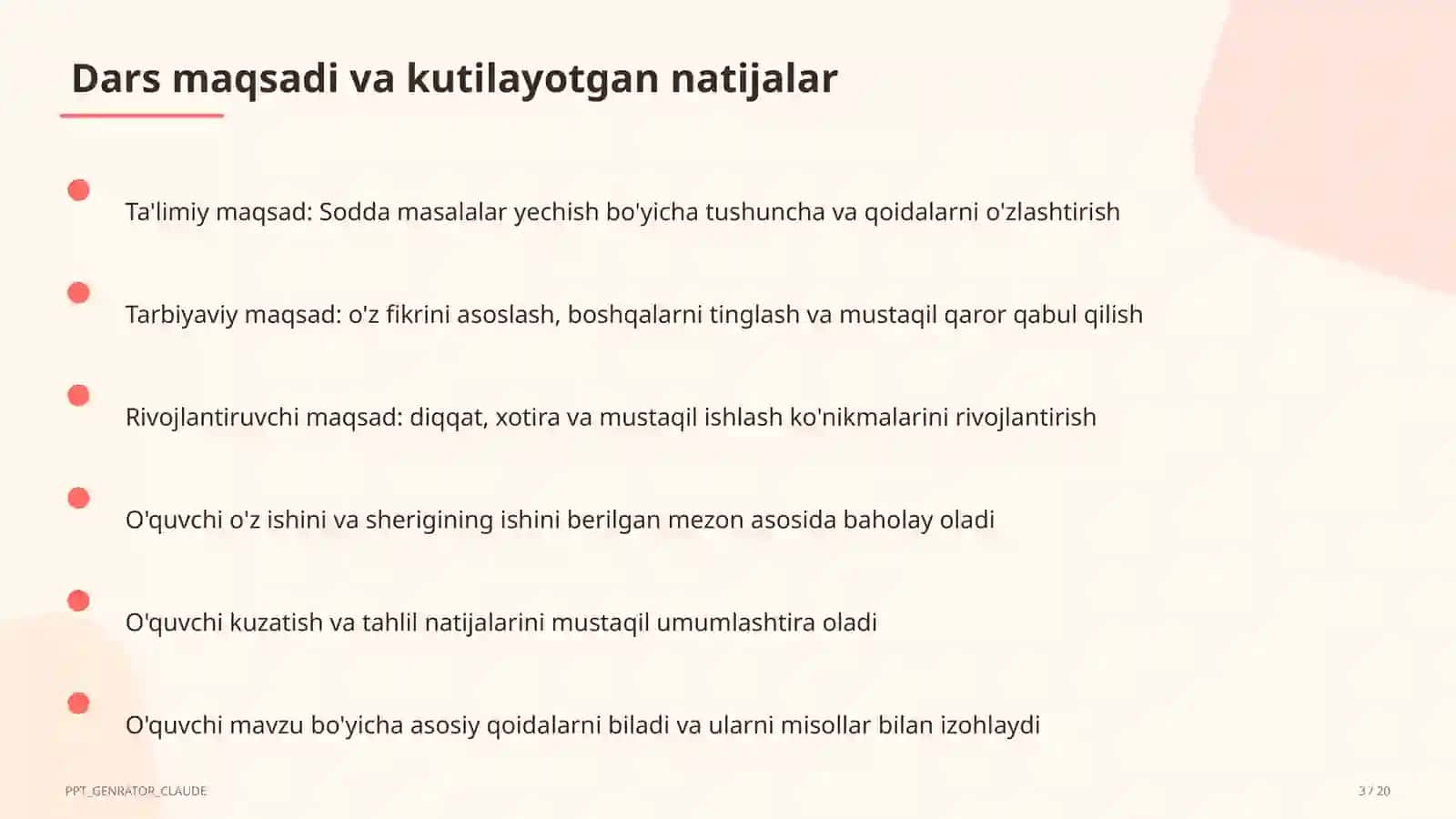 Sodda masalalar yechish (1-sinf) 3