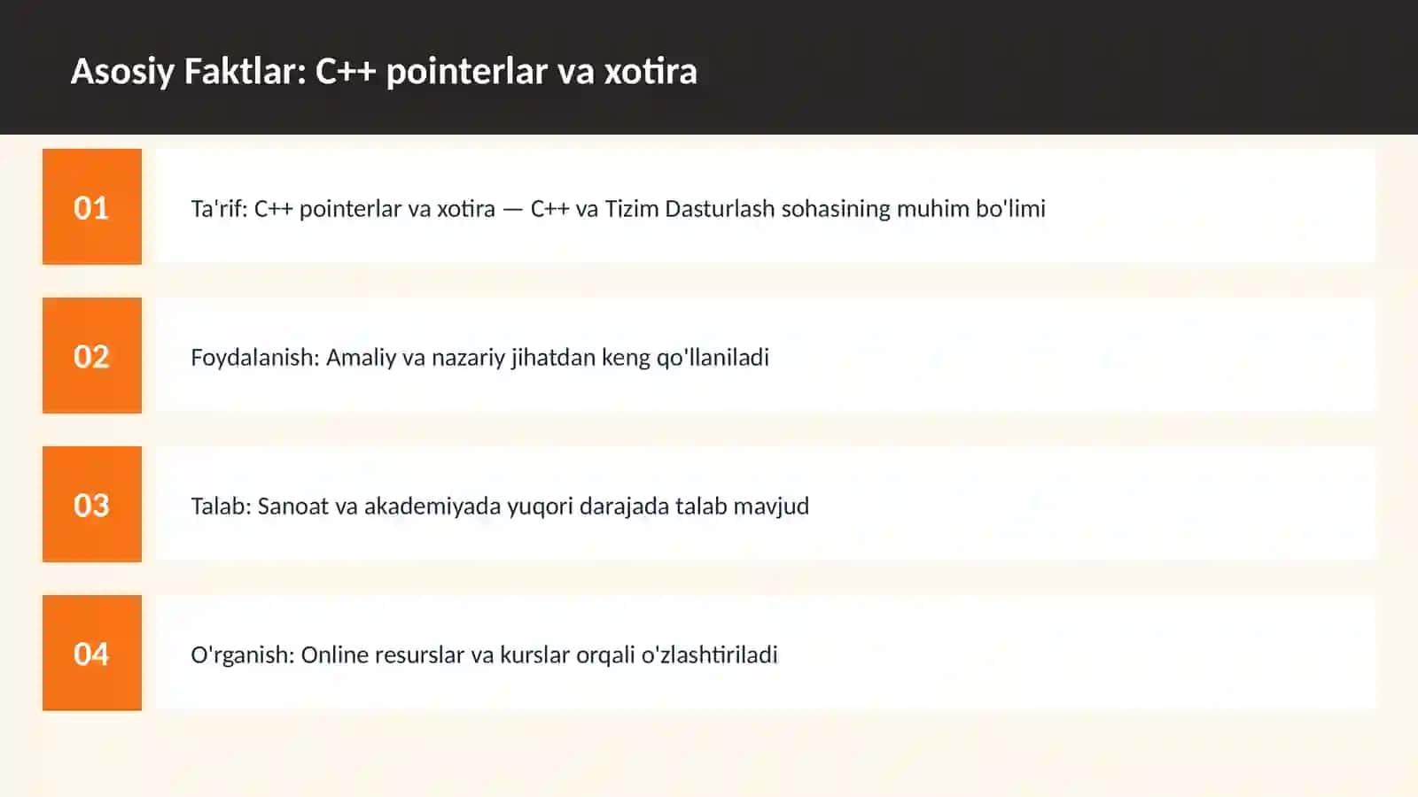 C++ VA TIZIM DASTURLASH 3