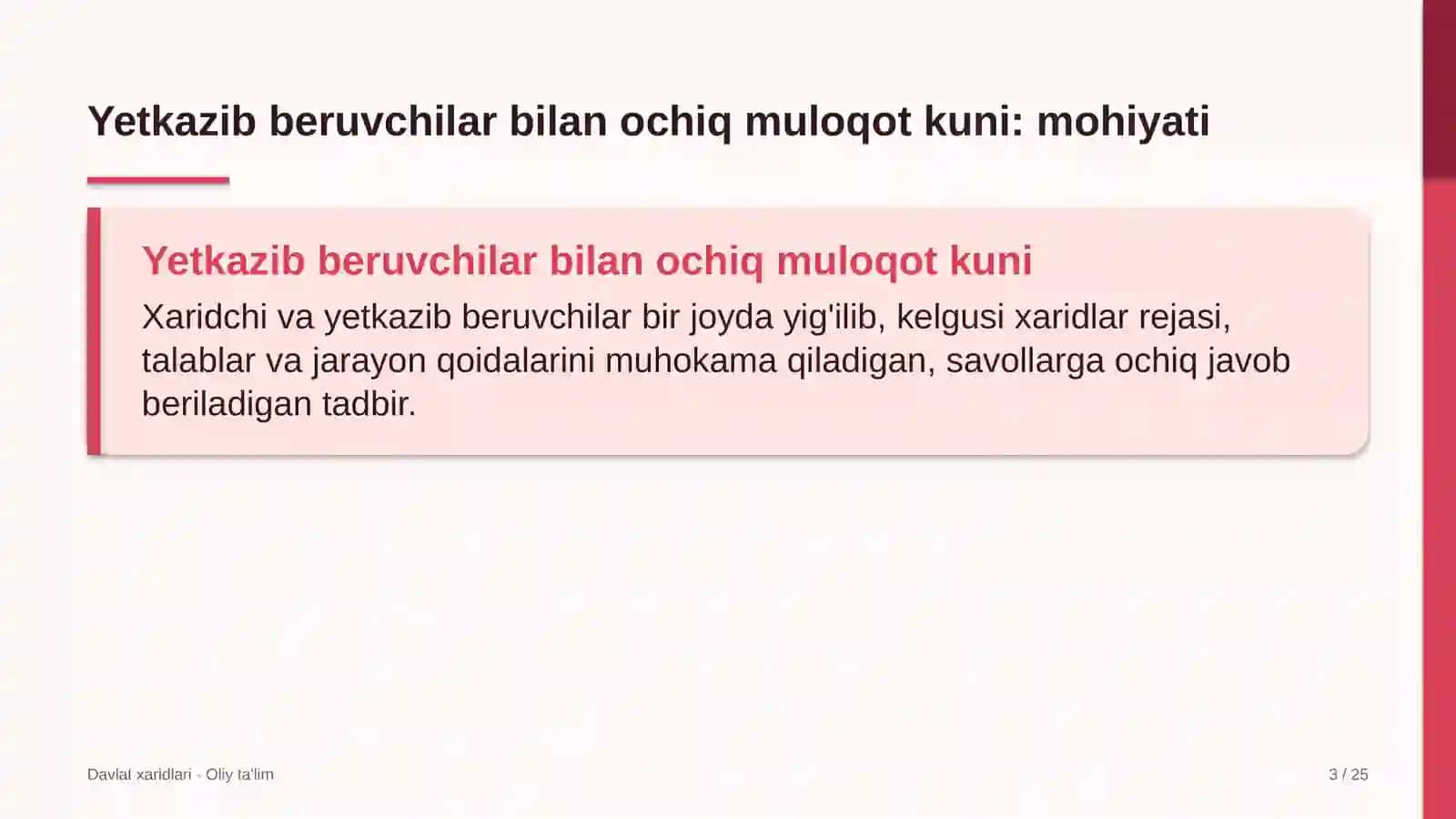 tibbiy texnika ishlab chiqarish korxonalarida yetkazib beruvchilar bilan ochiq muloqot kunini o'tkazish 5470 3