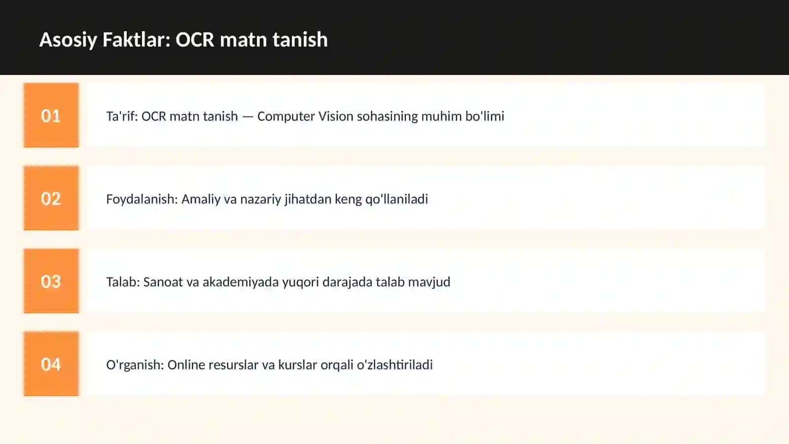 OCR matn tanish 3