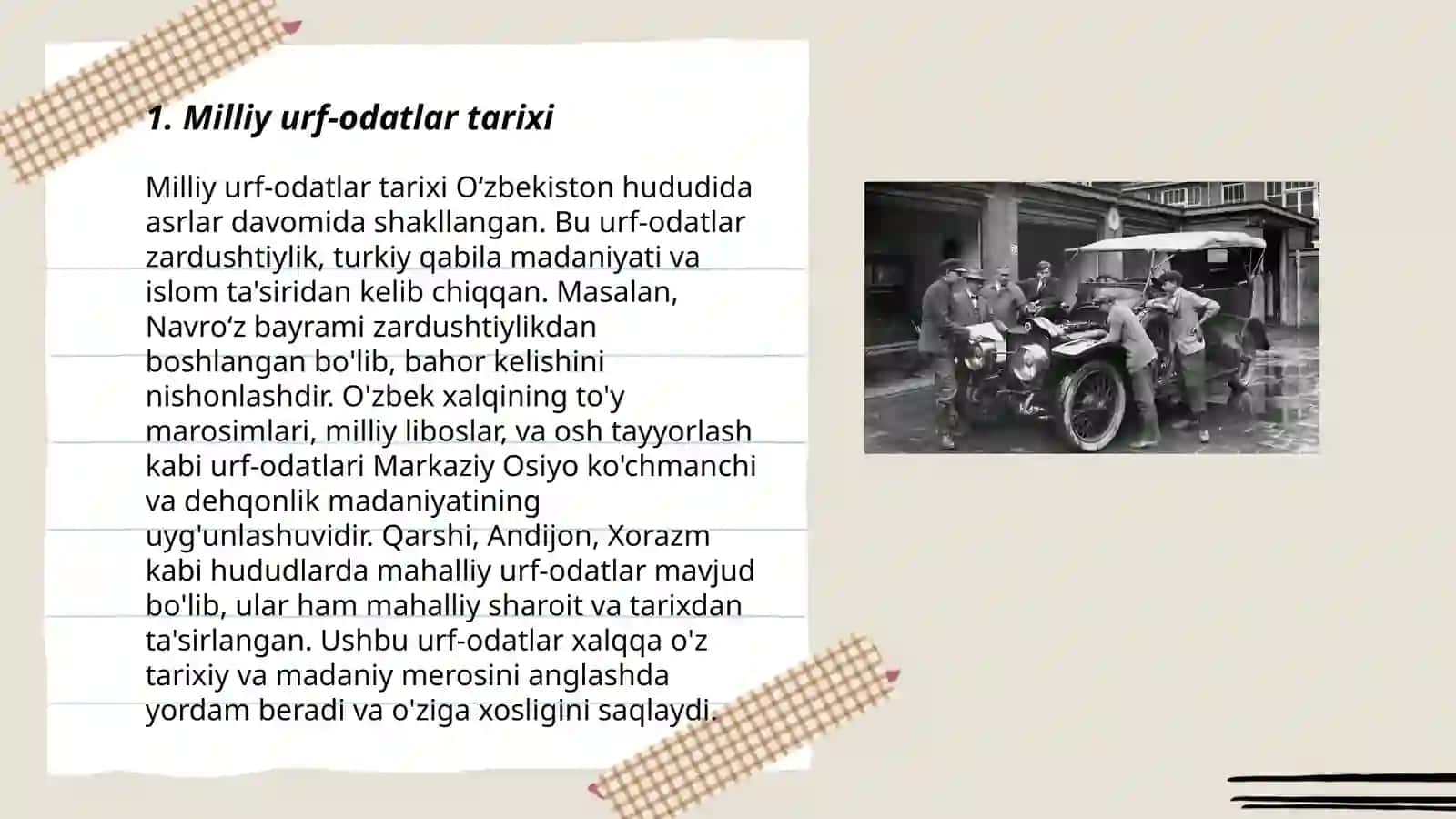 Milliy urf-odatlar tarixi 3