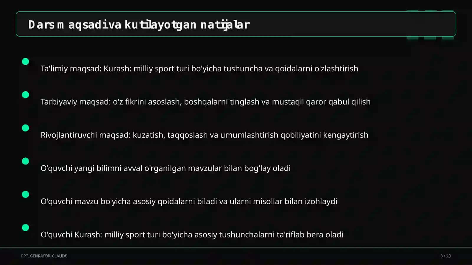 Kurash: milliy sport turi (7-sinf) 3