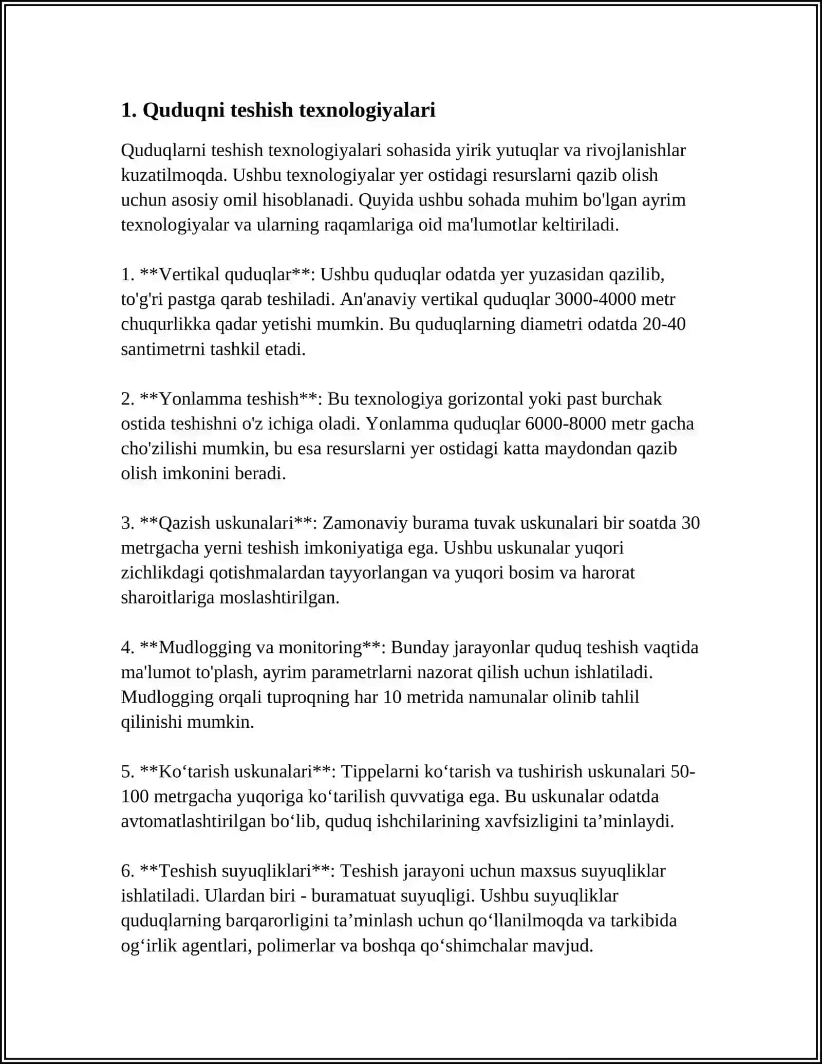QUDUQNI QUM SUYUQLIK ARALASHMASI BILAN TESHISH 3