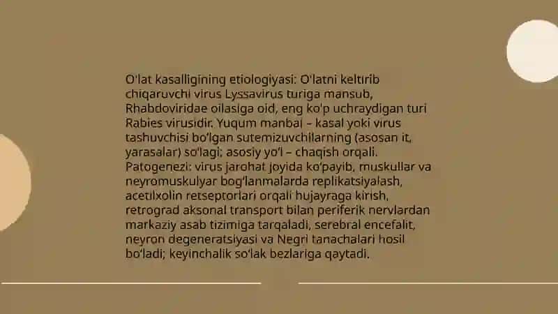 O'lat kasalligi 3