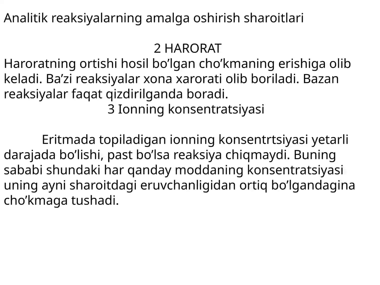 Uchinchi va to'rtinchi gruppa kationlarining reaksiyalari 3