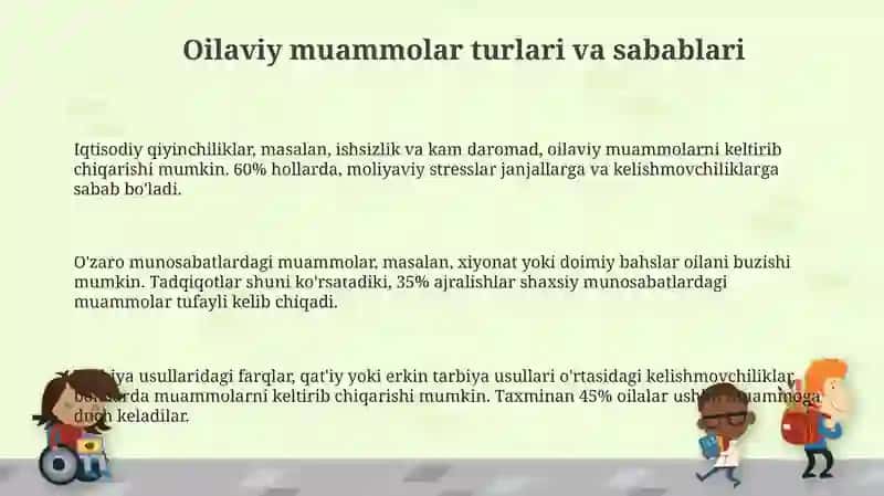 Oila muammolariva oila uchun yaratilgan xizmatlar 3