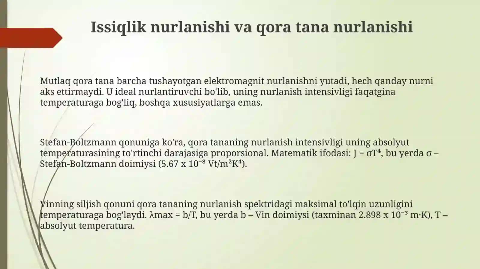 Moddaning issiqlik nurlanishi fotoeffekt va uning qonunlari 3