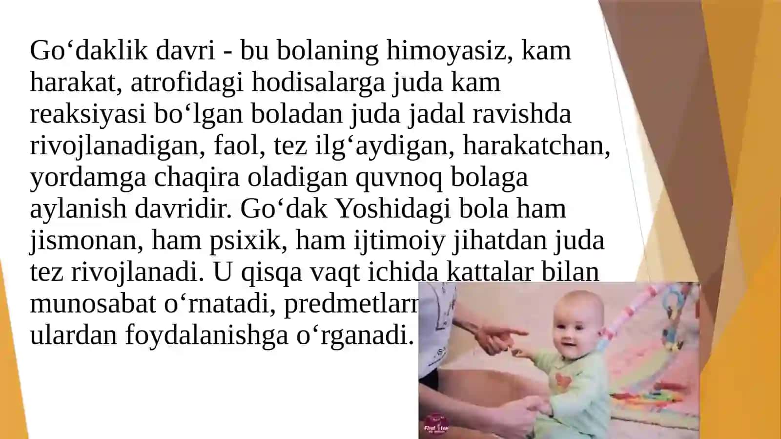 Go‘daklik davrida psixik rivojlanishda kattalar bilan emotsional muloqotning ahamiyati 3
