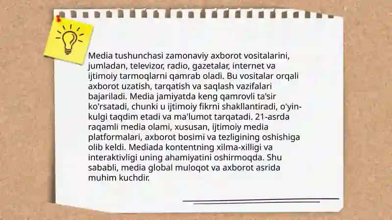 Media tushunchasi va media atamasini kelib chiqishi 3
