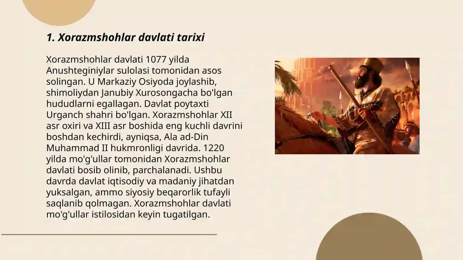 Xorazmshohlar davlati tarixi 3