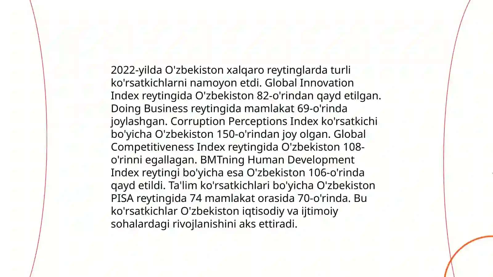Òzbekiston Respublikasining xalqaro reyting va indekslardagi òrni va nufuzining ortib borishi 3