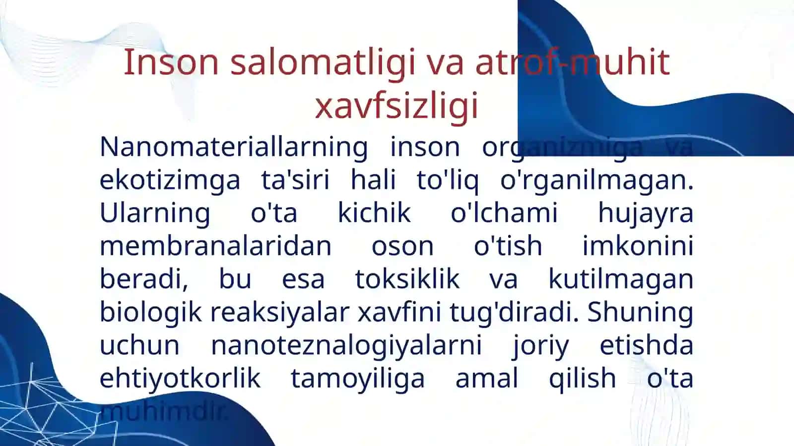 Nanotexnologiyalarni qo'llashning etik jihatlari 3