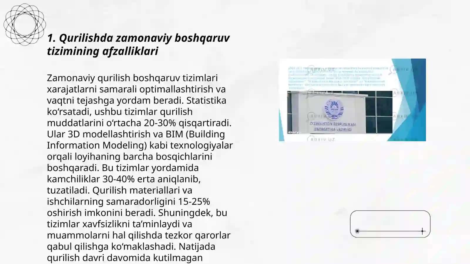 Qurilishda zamonaviy boshqaruv tizimi 3
