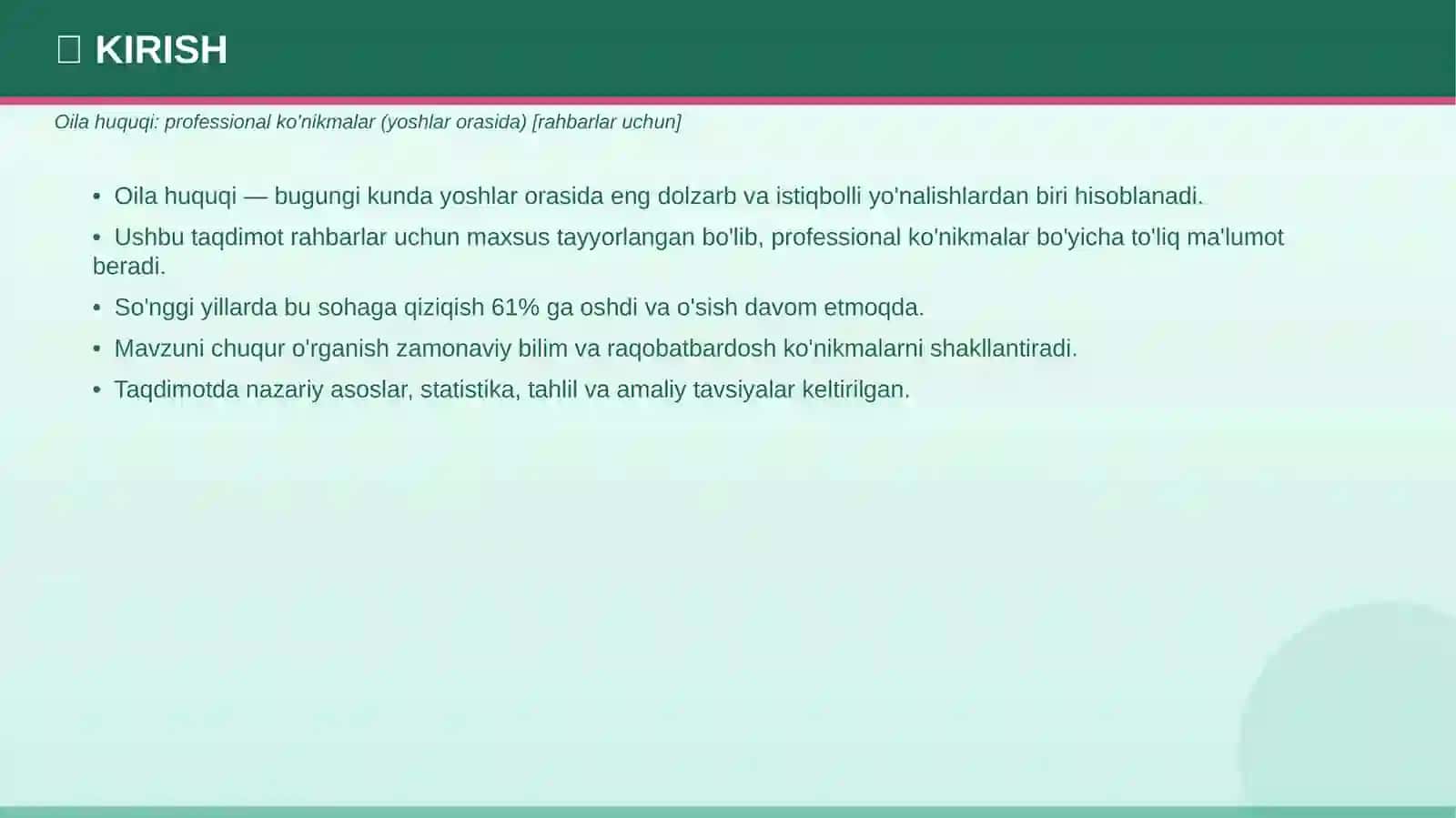Oila Huquqi Professional Taqdimot 3