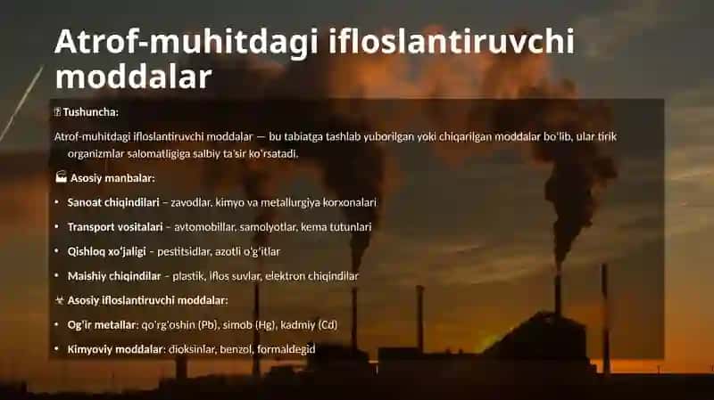 Atrof-muhitdagi Ifloslantiruvchi Moddalar 3