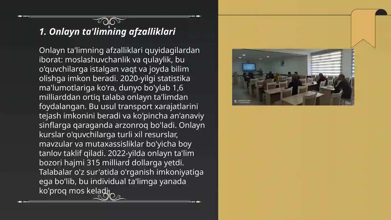 Onlayin tizimda oʻqitish 3