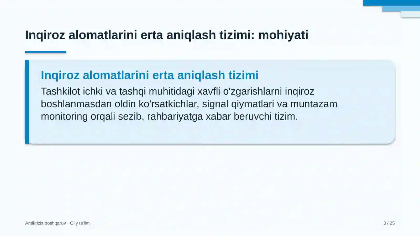 yong'in xavfsizligi xizmatida inqiroz alomatlarini erta aniqlash tizimi 8363 3