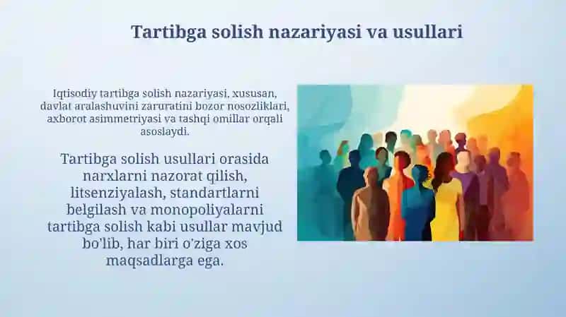 Iqtisodiy faoliyatni davlat tomonidan tartibga solishning asosiy nazariyalari va usullari 3