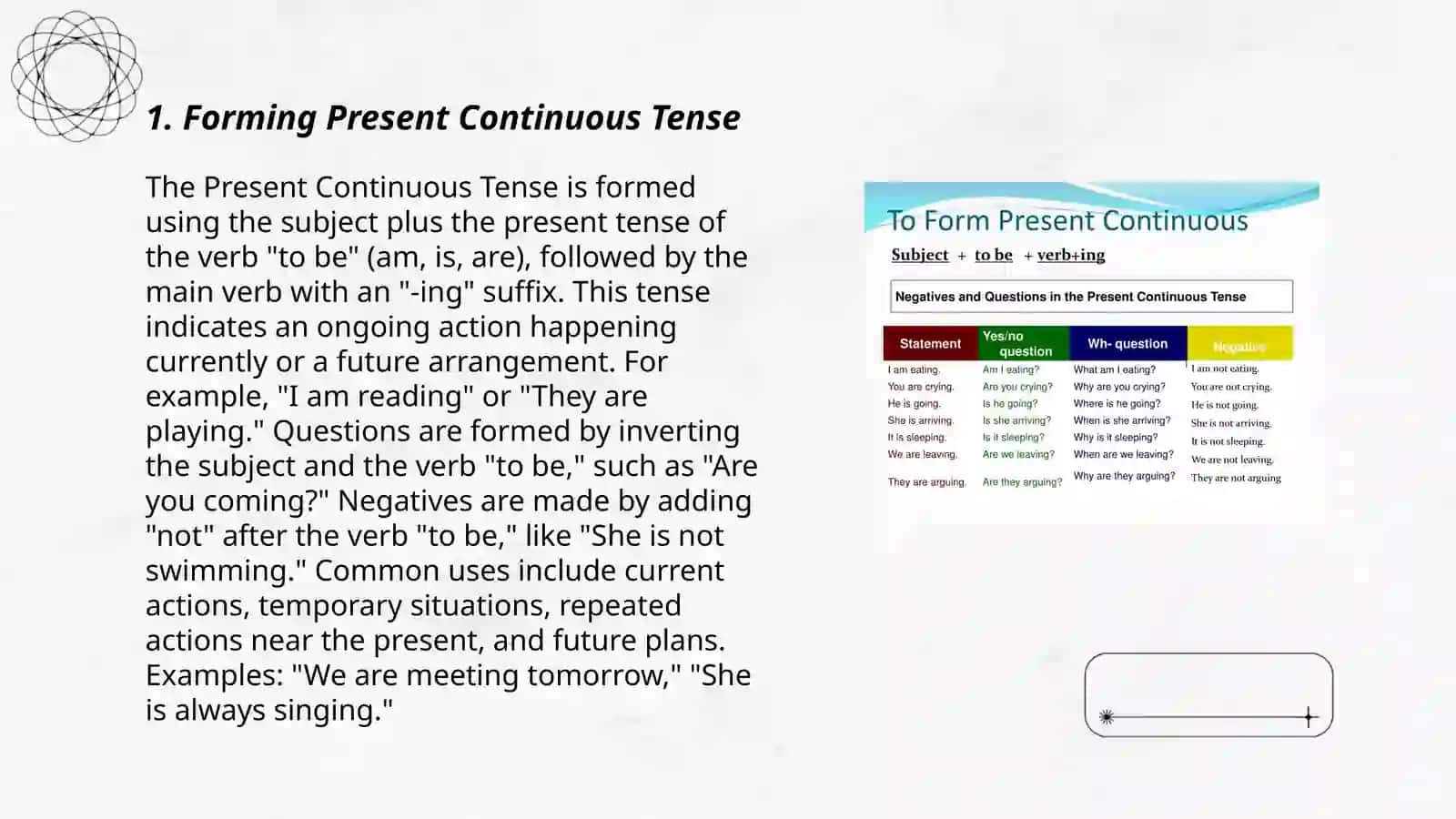 Present Continuous Tense 3