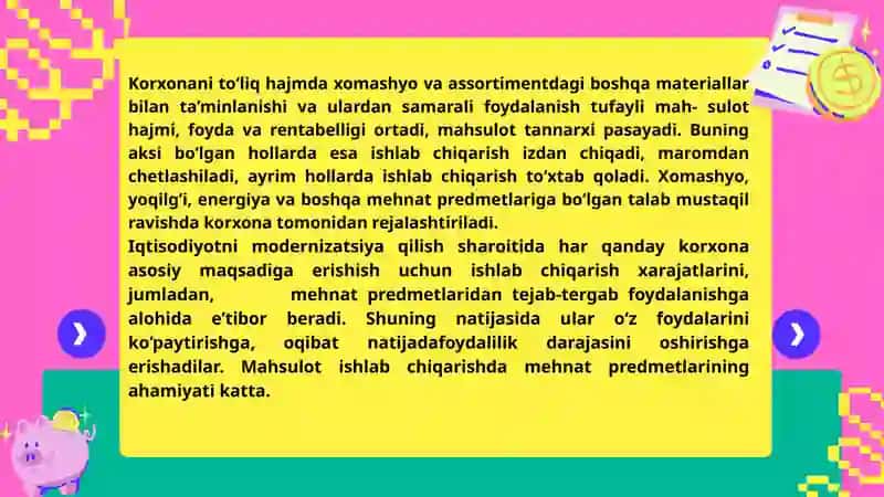 Xo‘jalik yurituvchi subyektlarning moddiy resurslar bilan ta’minlanganligini tahlil 3