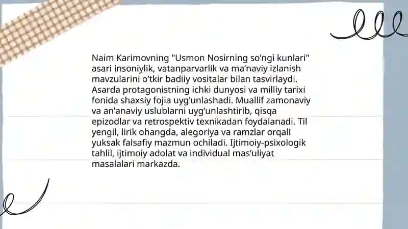 Usmon Nosirning soʻngi kunlari 3