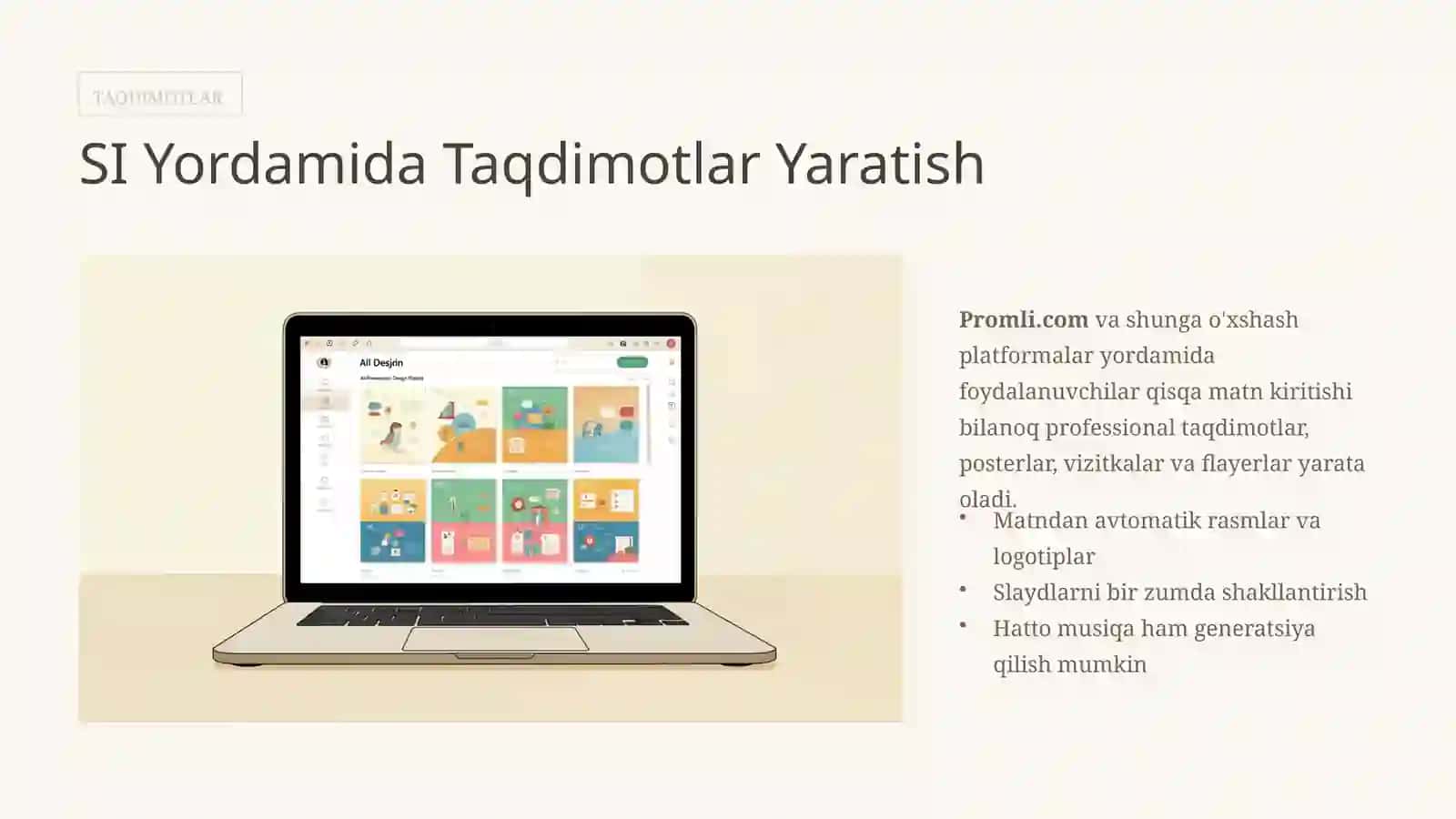 Sun'iy Intellekt Yordamida Taqdimotlar va Animatsiyalar Yaratish 3