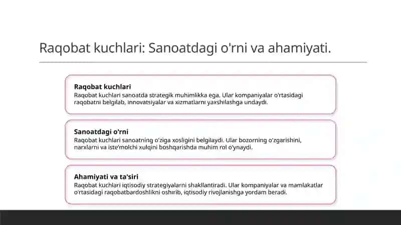 Raqobat kuchlari 3