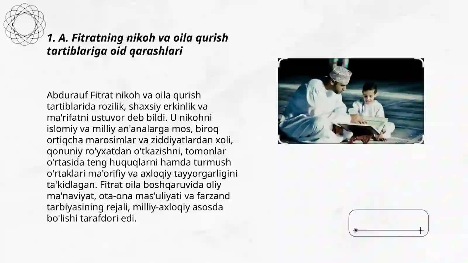 Fitratning oila asaridagi oila qurish tartiblari va farzand tarbiyasiga oid g'oyalar 3