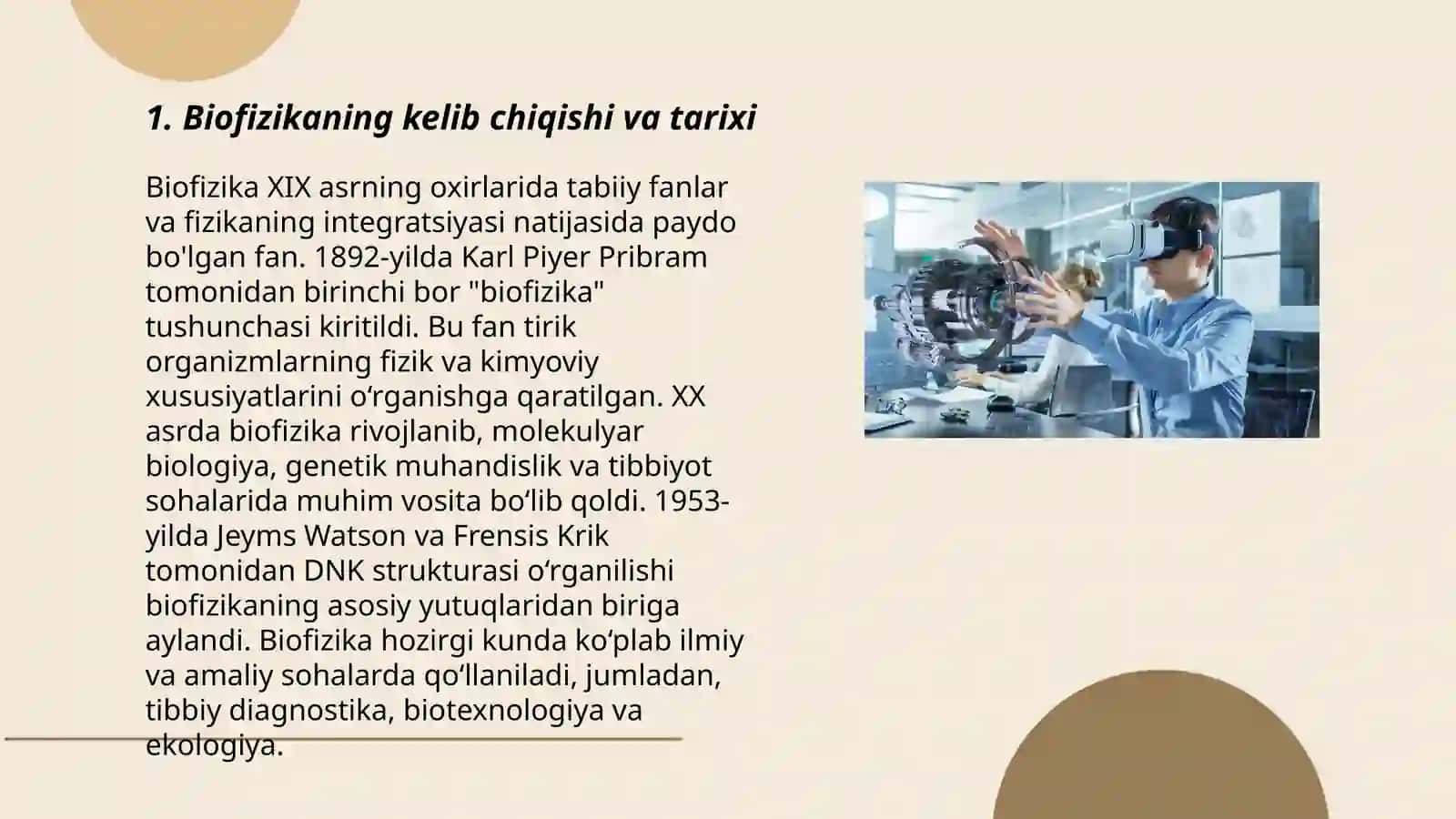 Bofizika fanining rivojlanishi 3