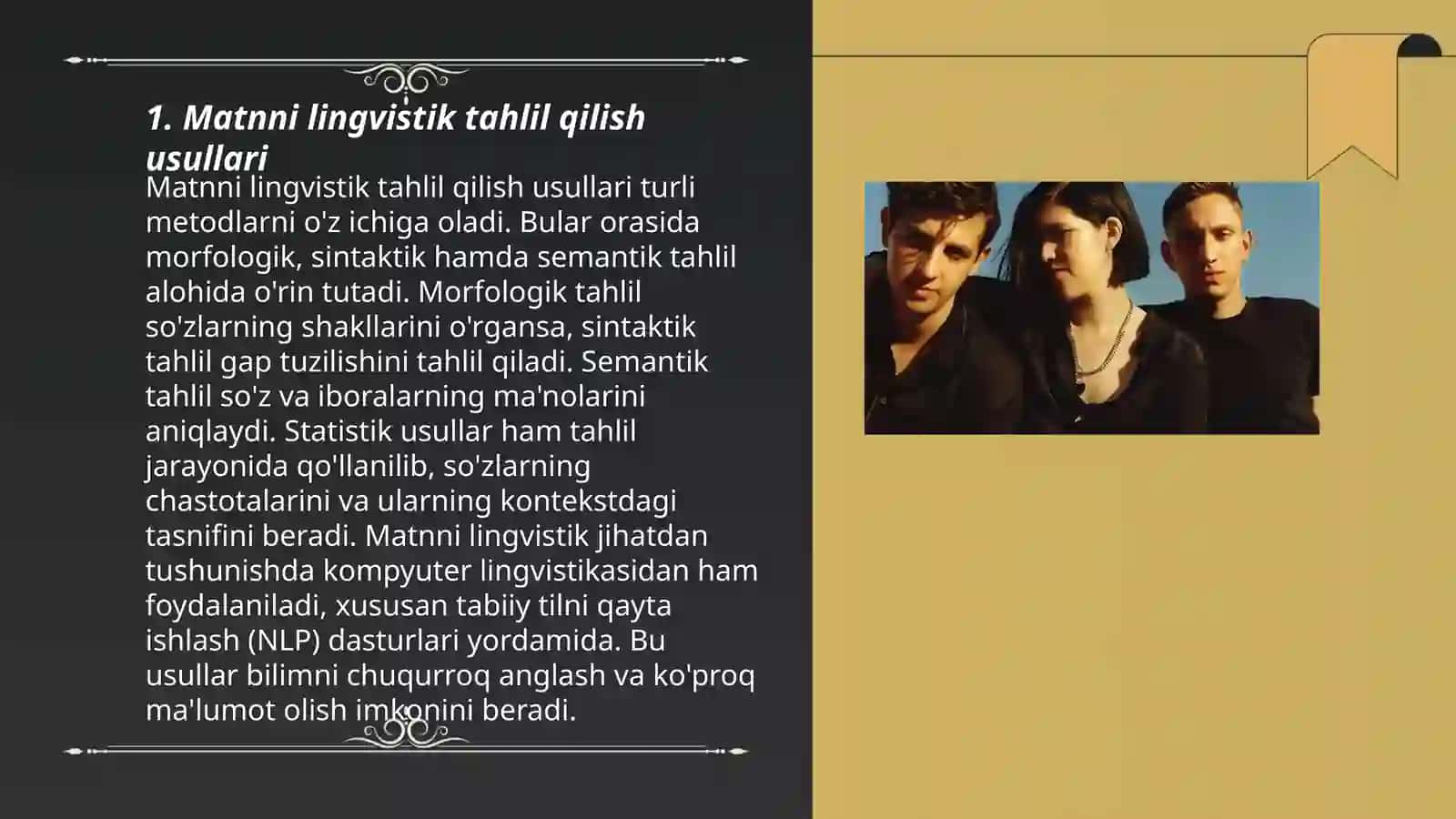 Matnni lingvistik tahlil qilish usullari 3