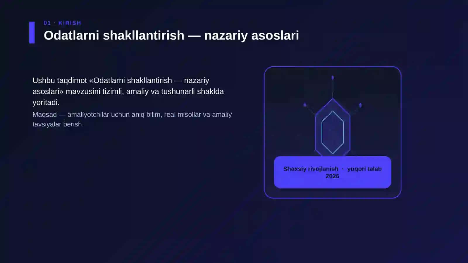 Odatlarni shakllantirish — nazariy asoslari 3