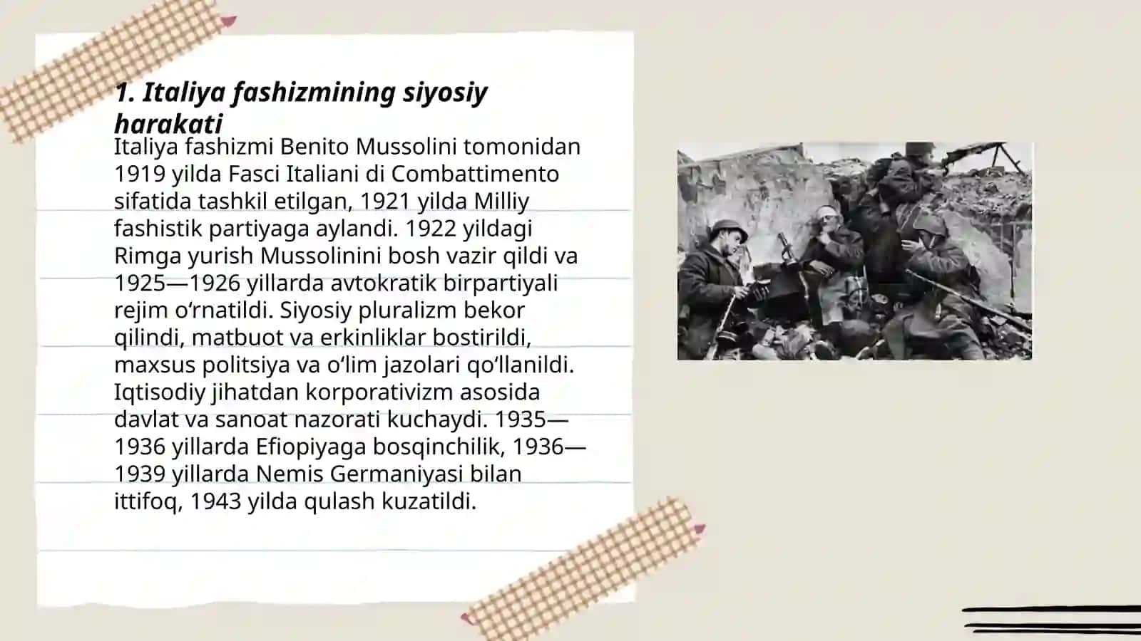 Italiya fashizmining siyosiy harakati 3