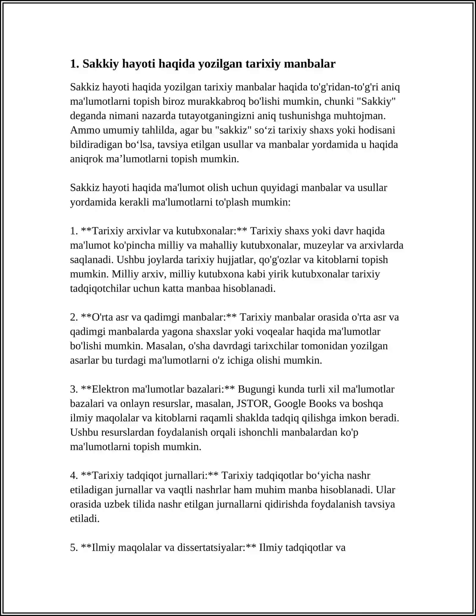 Sakkiy hayoti va ijodining tarixi 3
