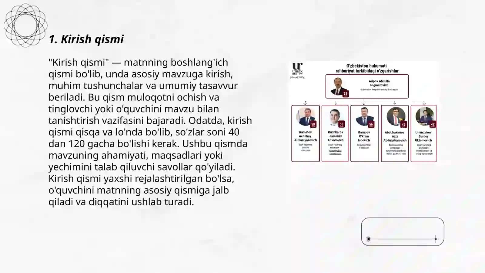 Taqdimotning tarkibi 3