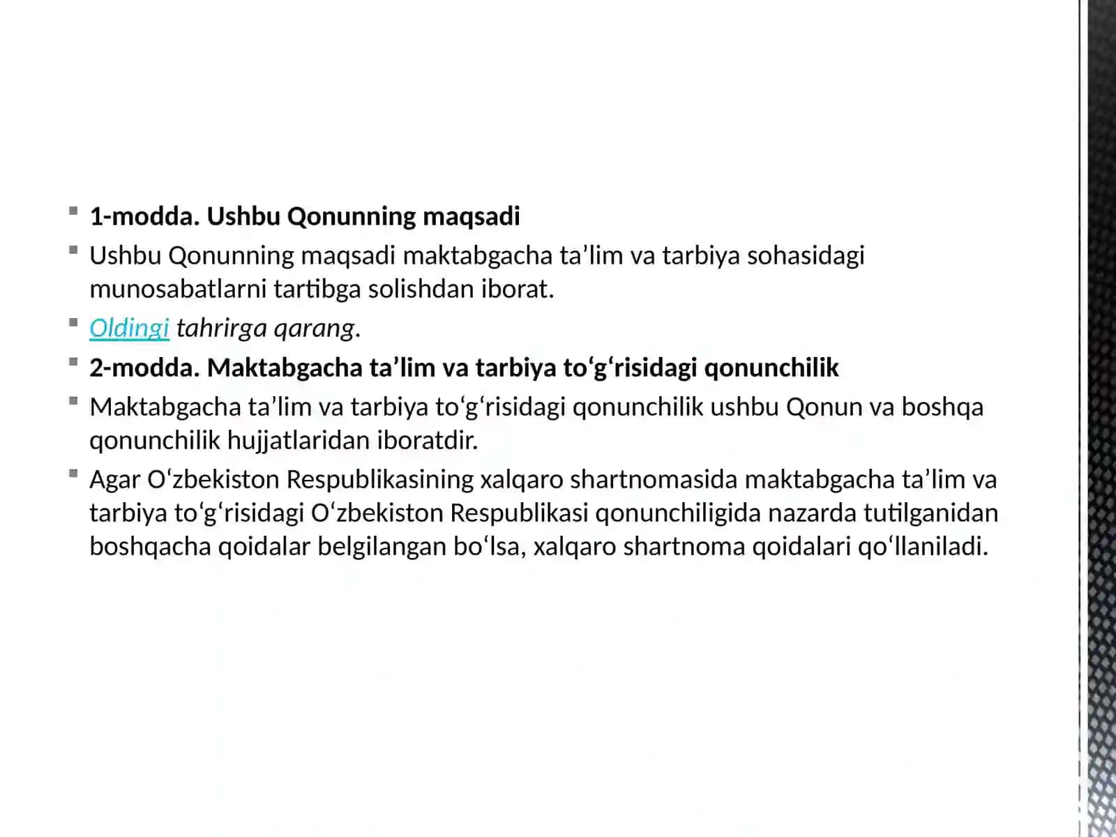 O‘zbekiston Respublikasi Prezidentining maktabgacha ta’lim gadoir qaror farmoni kadrlar tayyorlash milliy dasturi 3